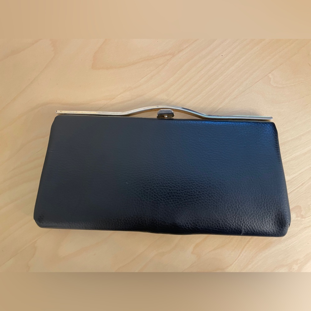 Vintage Black Leather Clutch